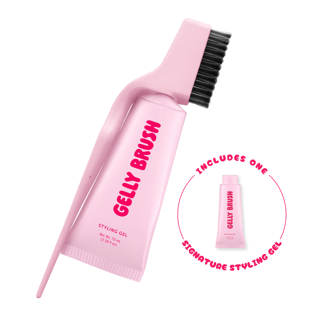 Gelly Brush Hair Gel Brush Set: Styling Brush + 1 Styling Gel